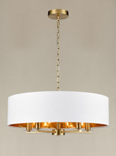 Franklite Windsor 5lt Aged Brass Ceiling Light